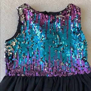 Flip Sequin Bodice Dress